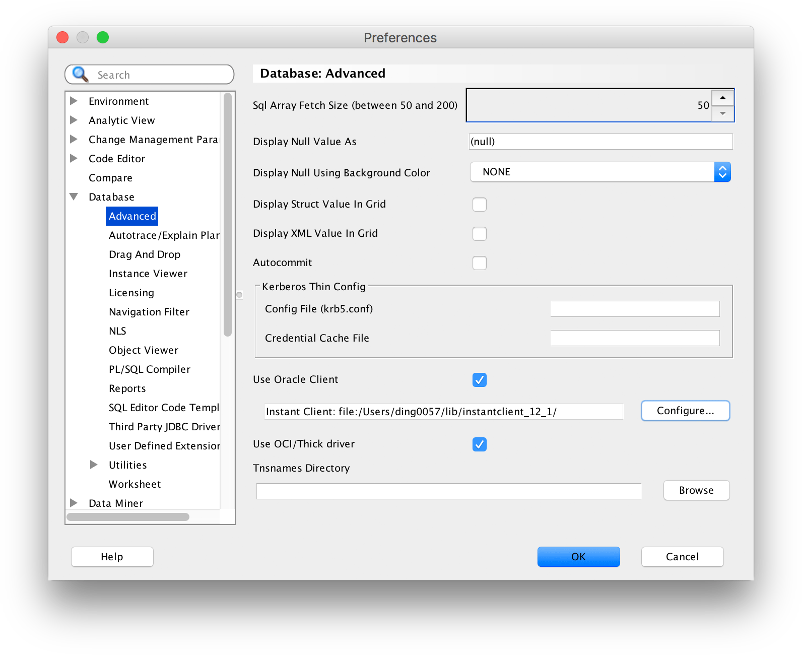 oracle sql developer mac